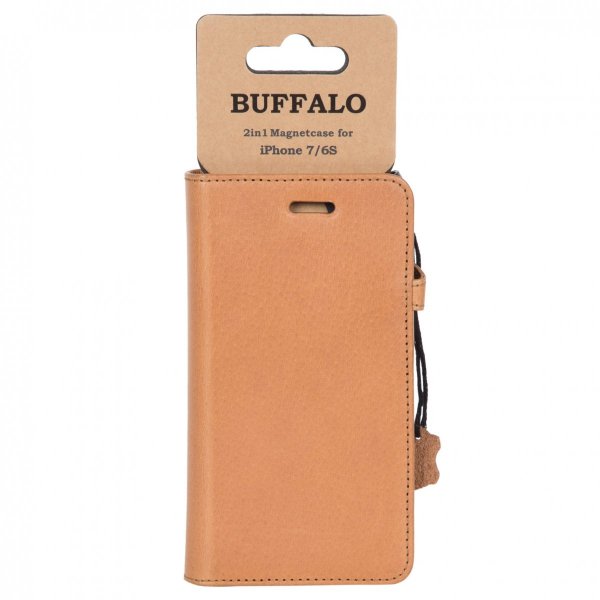 - iPhone 6/6s - Fodral - 2in1 Magnet Case - Cognac