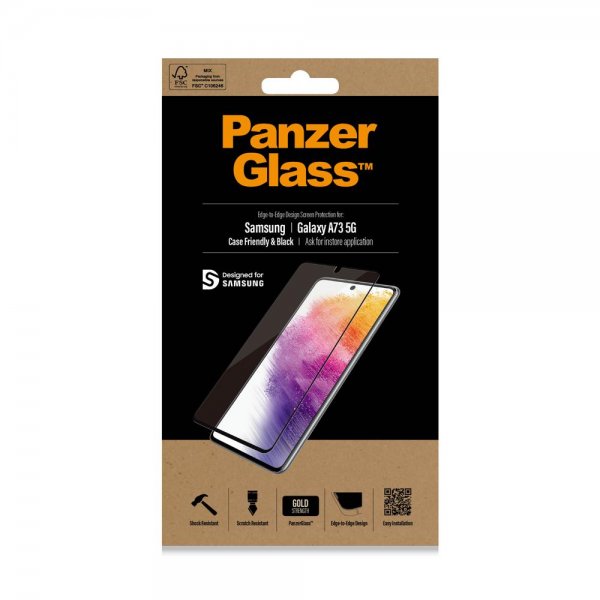 - Samsung Galaxy A73 - Skärmskydd - Case Friendly