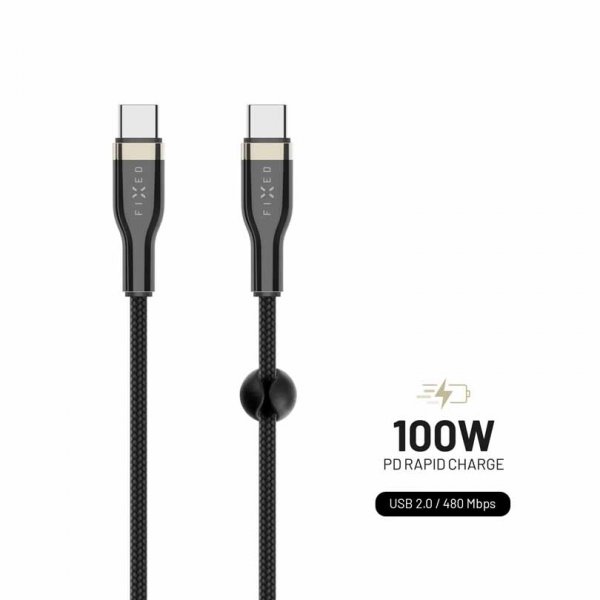 - Kabel - METAL Series - USB-C/USB-C 2m Svart