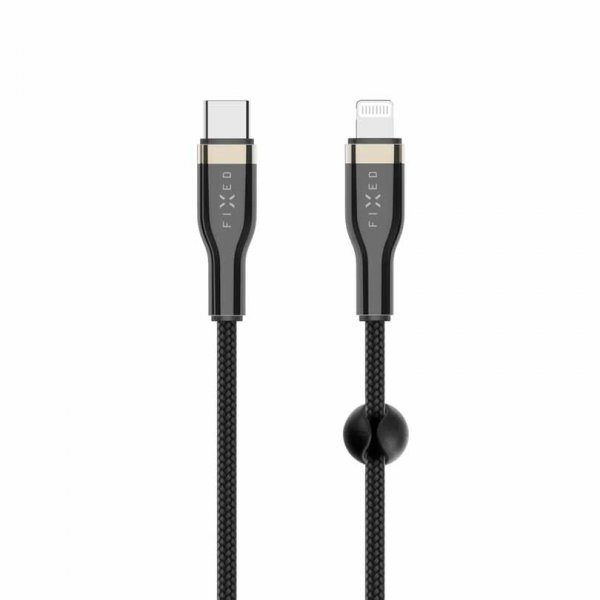 - Kabel - METAL Series - USB-C/Lightning 2m Svart