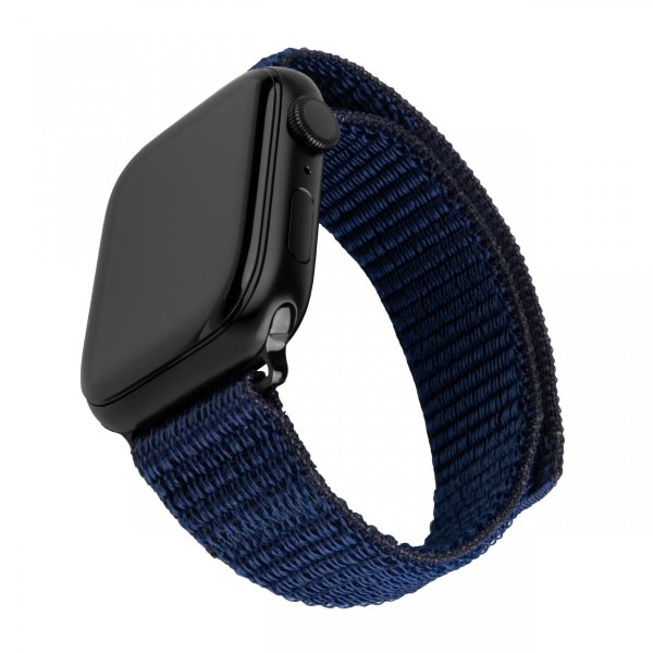 - Apple Watch 44/45/46mm - Armband - Nylon Sporty Strap - Blå