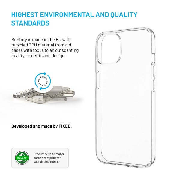 - iPhone 14/iPhone 15 - Skal - ReStory - Transparent