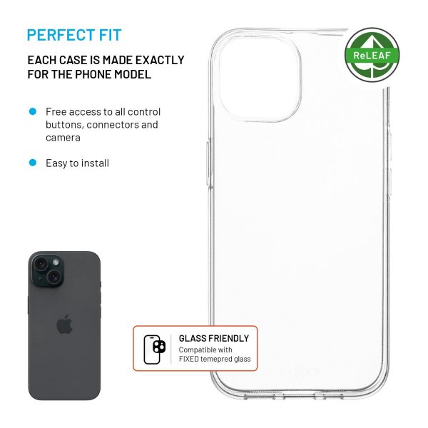 - iPhone 14/iPhone 15 - Skal - ReStory - Transparent