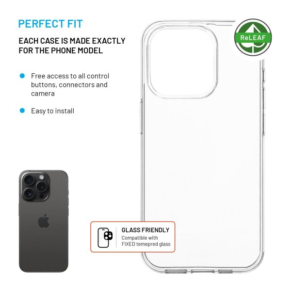 - iPhone 15 Pro - Skal - ReStory - Transparent