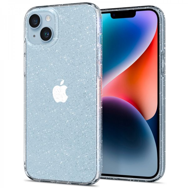 - iPhone 14 Plus - Skal - Liquid Crystal Glitter - Crystal Quartz