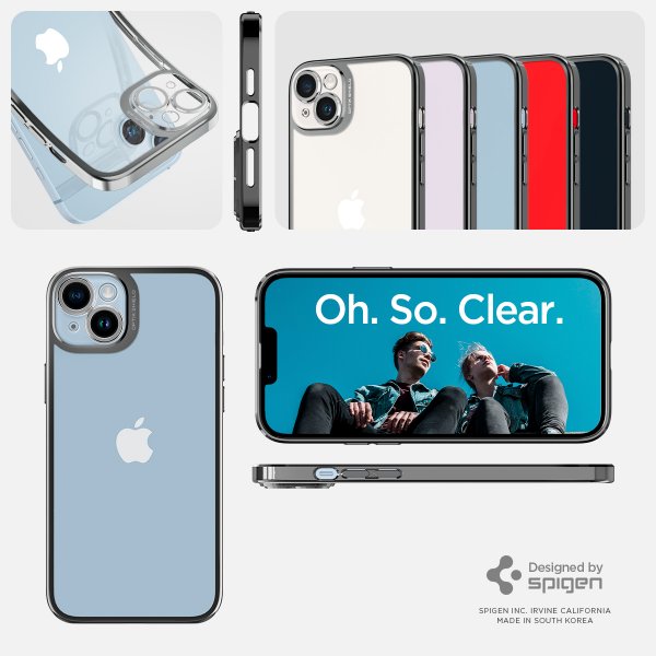 - iPhone 14 Plus - Skal - Optik Crystal - Chrome Gray