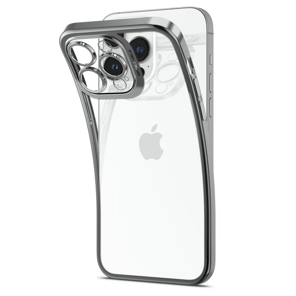 - iPhone 14 Pro - Skal - Optik Crystal - Chrome Gray