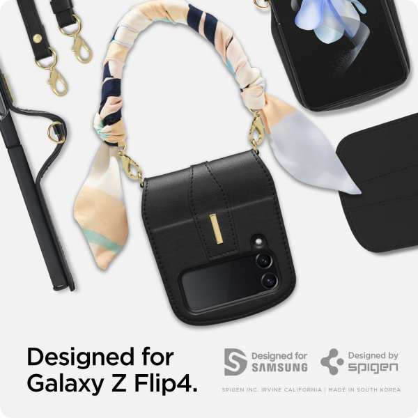 - Samsung Galaxy Z Flip 4 - Skal - Lienar - Svart