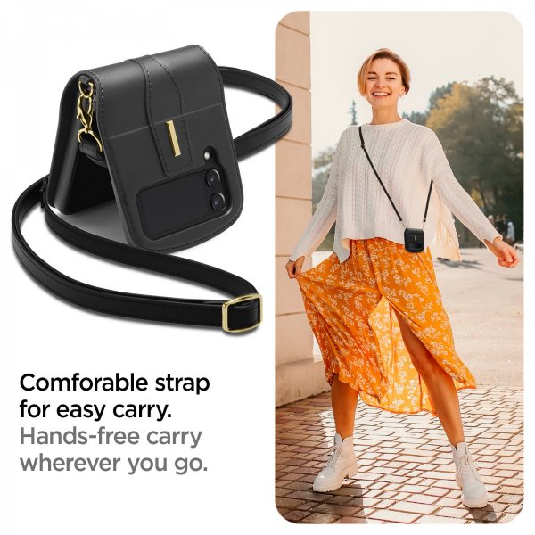 - Samsung Galaxy Z Flip 4 - Skal - Lienar - Svart