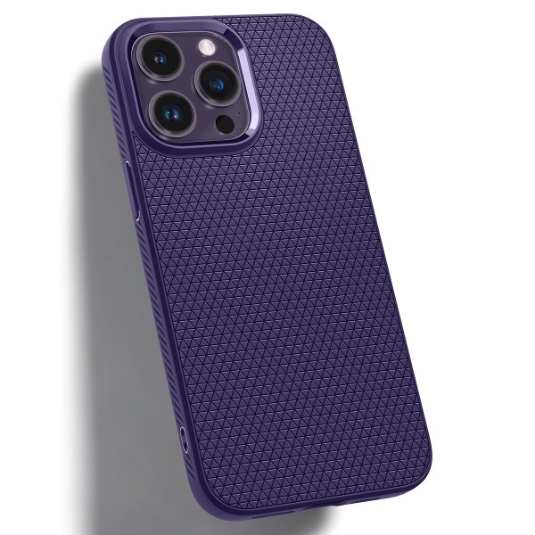 - iPhone 14 Pro Max - Skal - Liquid Air - Deep Purple