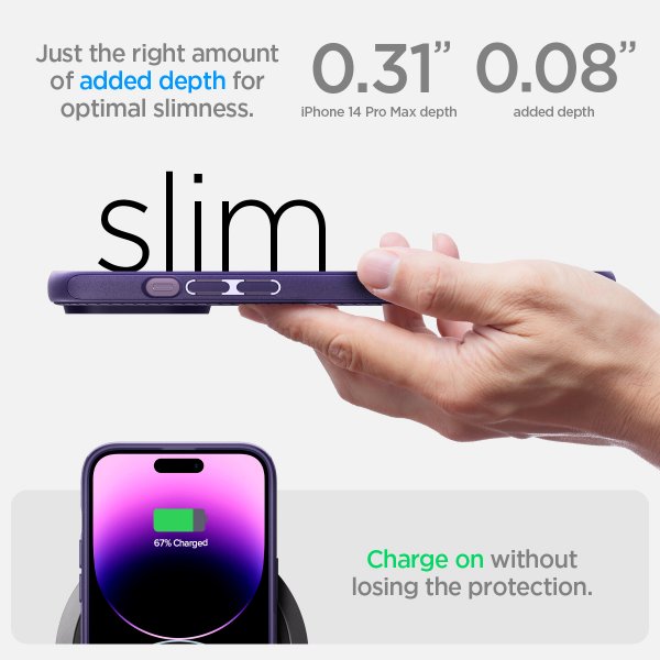 - iPhone 14 Pro Max - Skal - Mag Armor MagFit - Deep Purple
