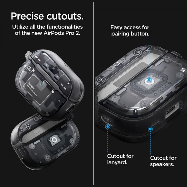 - AirPods Pro 2 - Skal - Ultra Hybrid Zero One MagFit - Svart
