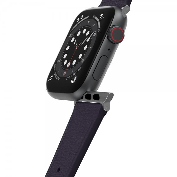 - Apple Watch 44/45/46mm - Armband - Symmetry Cactus Leather - Plum Luxe