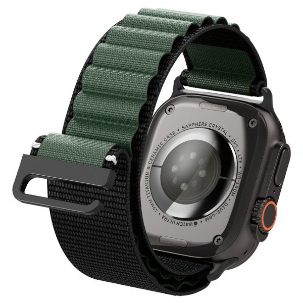 - Apple Watch 44/45/46mm/Watch Ultra 49mm - Armband - WBF1 - Svart Grön