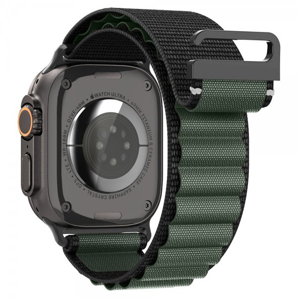 - Apple Watch 44/45/46mm/Watch Ultra 49mm - Armband - WBF1 - Svart Grön