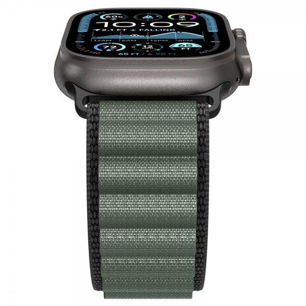 - Apple Watch 44/45/46mm/Watch Ultra 49mm - Armband - WBF1 - Svart Grön