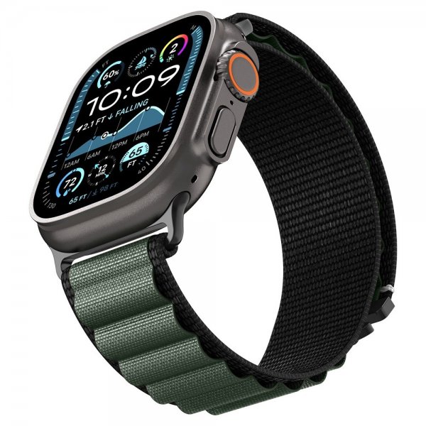 - Apple Watch 44/45/46mm/Watch Ultra 49mm - Armband - WBF1 - Svart Grön