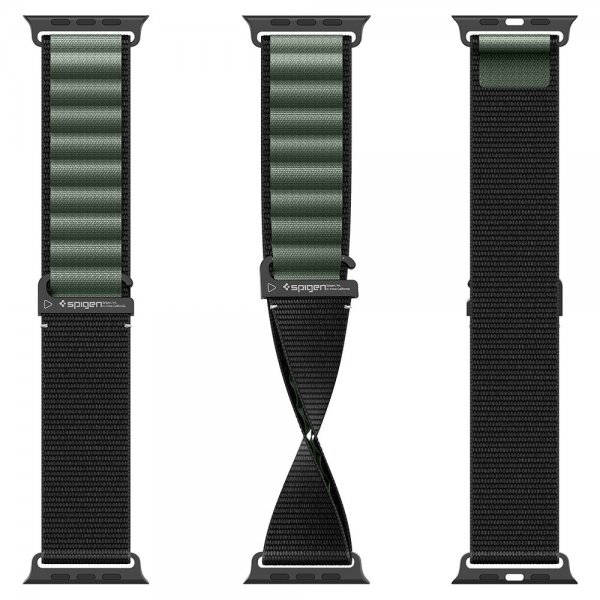 - Apple Watch 44/45/46mm/Watch Ultra 49mm - Armband - WBF1 - Svart Grön