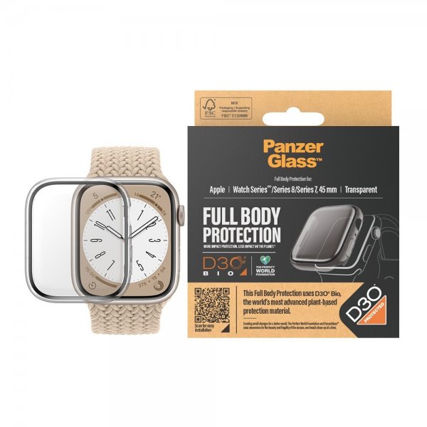 - Apple Watch 45mm - Skal & Skärmskydd - Transparent - Full Body Protection