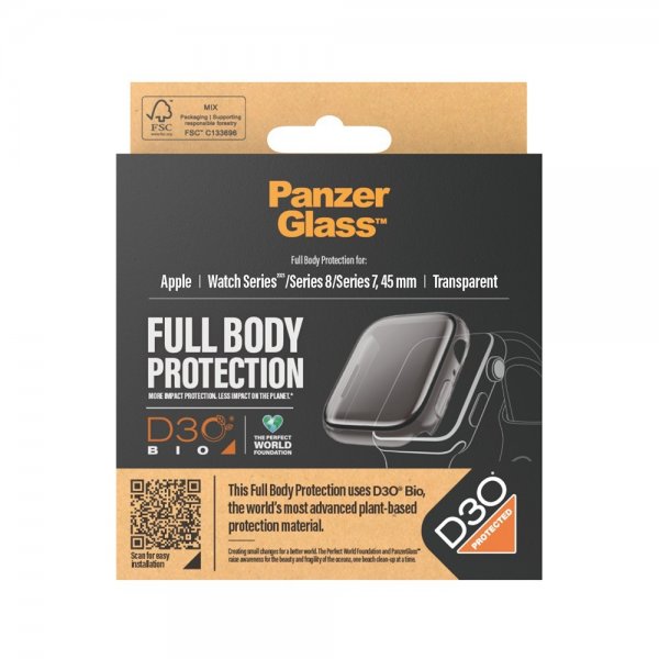 - Apple Watch 45mm - Skal & Skärmskydd - Transparent - Full Body Protection