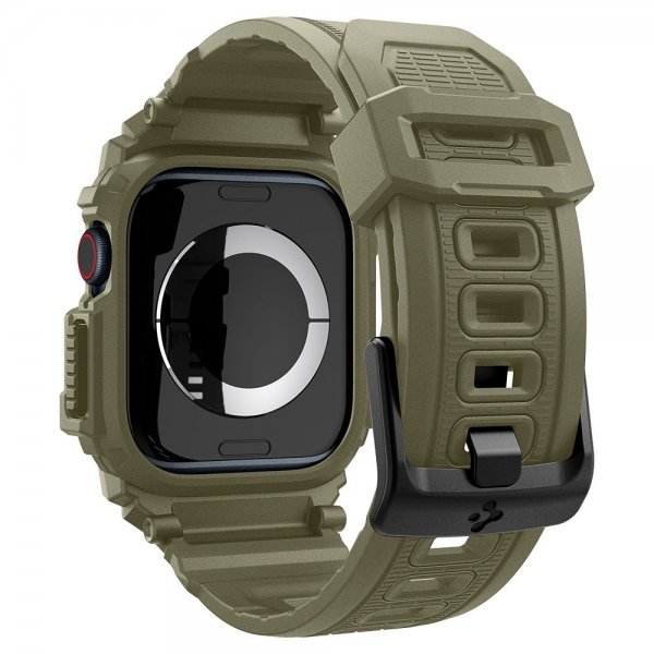- Apple Watch 46mm (Series 10/11) - Armband & Skal - Rugged Armor Pro - Vintage Khaki