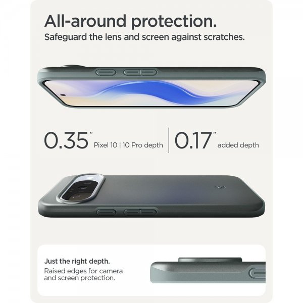 - Google Pixel 10/Pixel 10 Pro - Skal - Thin Fit MagFit - Sage Green