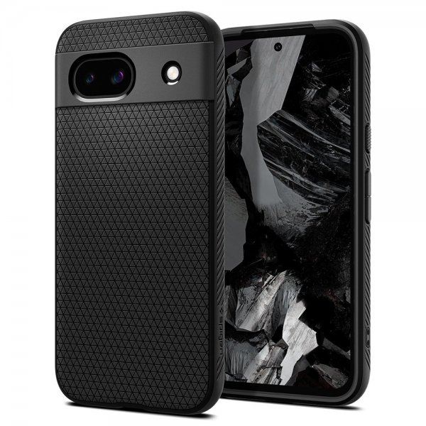- Google Pixel 8a - Skal - Liquid Air - Matte Black