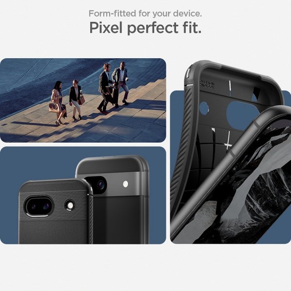 - Google Pixel 8a - Skal - Rugged Armor - Matte Black
