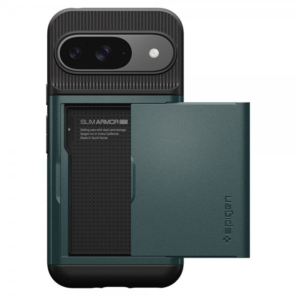 - Google Pixel 9/Pixel 9 Pro - Skal - Slim Armor CS - Abyss Green