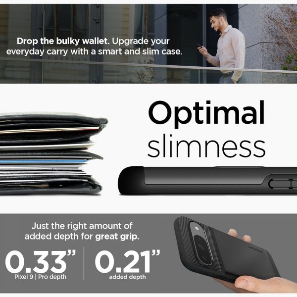 - Google Pixel 9/Pixel 9 Pro - Skal - Slim Armor CS - Svart
