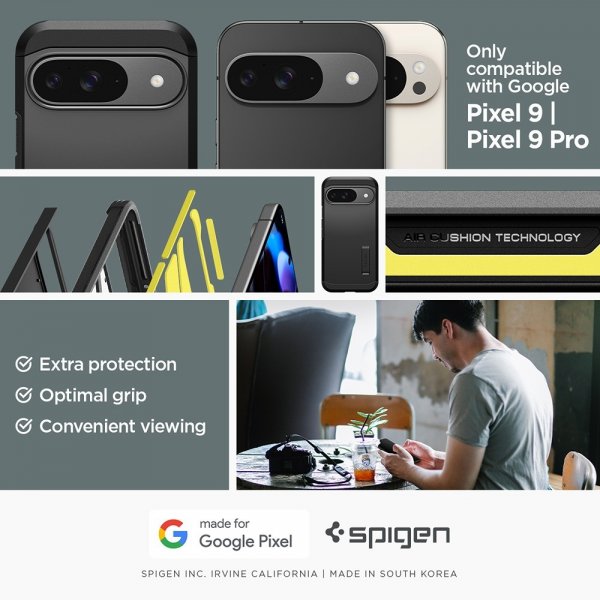 - Google Pixel 9/Pixel 9 Pro - Skal - Tough Armor - Svart