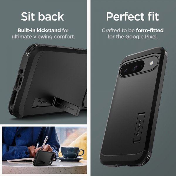 - Google Pixel 9/Pixel 9 Pro - Skal - Tough Armor - Svart
