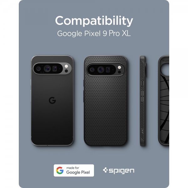 - Google Pixel 9 Pro XL - Skal - Liquid Air - Matte Black