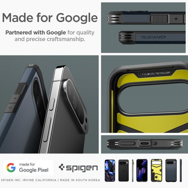 - Google Pixel 9 Pro XL - Skal - Tough Armor - Metal Slate