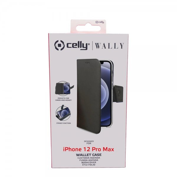 - iPhone 12 Pro Max - Fodral - Wally Wallet Case - Svart