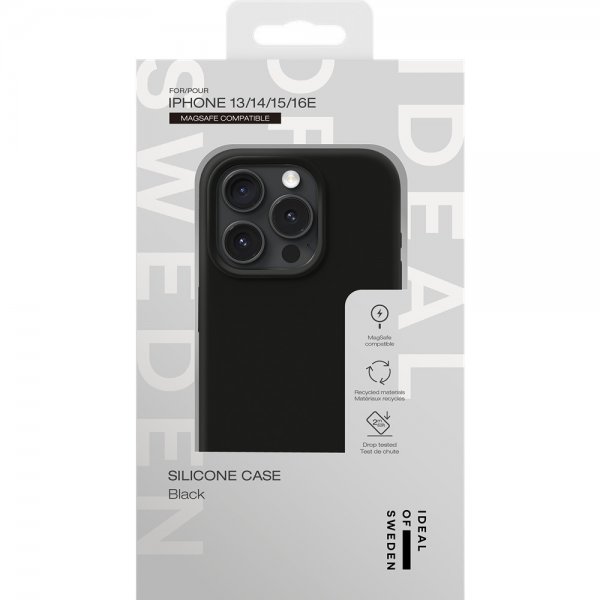 - iPhone 13/14/15/16e/17e - Skal - Silicone Case MagSafe - Svart