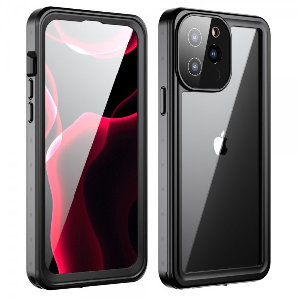 - iPhone 13 Pro Max - Skal - Vattentåligt IP68 - Svart