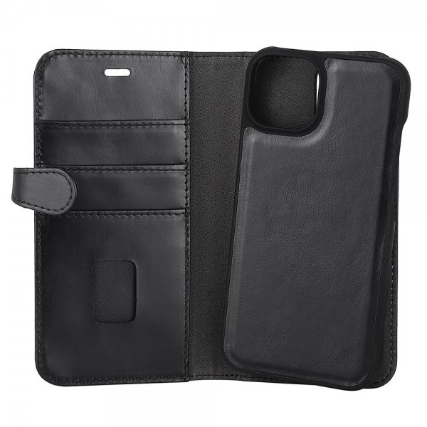 - iPhone 13/iPhone 14/iPhone 15 - Fodral - 2-in-1 Detachable Wallet - Svart