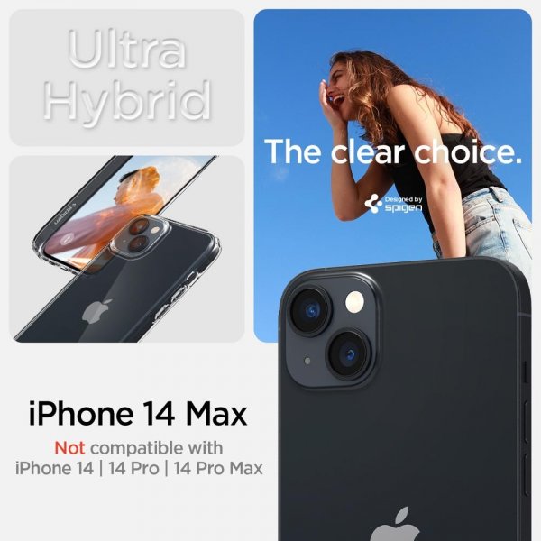 - iPhone 14 Plus - Skal - Crystal Hybrid - Crystal Clear
