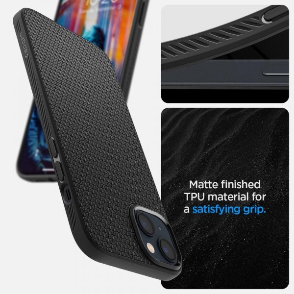 - iPhone 14 Plus - Skal - Liquid Air - Matte Black