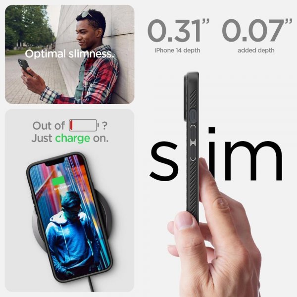 - iPhone 14 Plus - Skal - Liquid Air - Matte Black