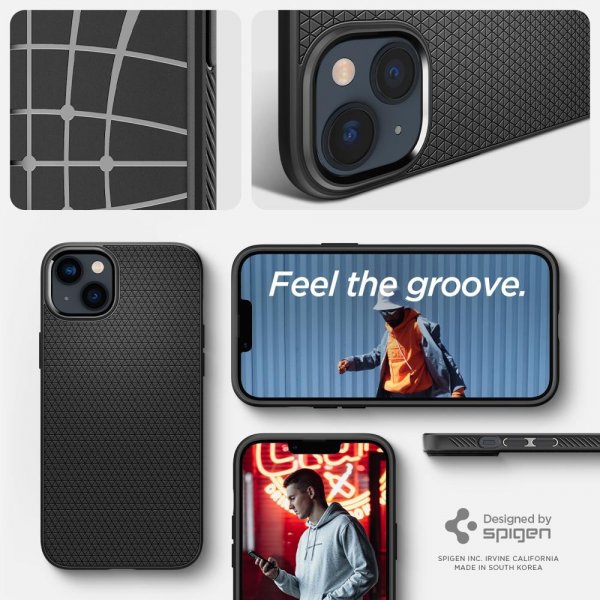 - iPhone 14 Plus - Skal - Liquid Air - Matte Black