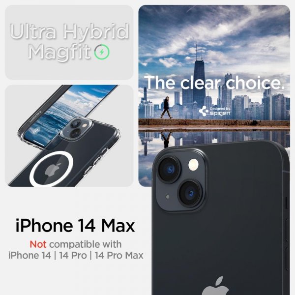- iPhone 14 Plus - Skal - Ultra Hybrid MagFit - Vit