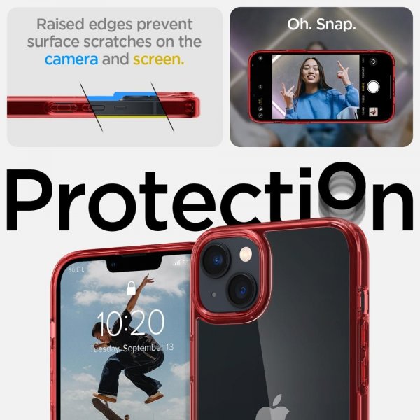 - iPhone 14 Plus - Skal - Ultra Hybrid - Red Crystal