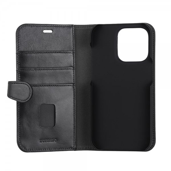 - iPhone 14 Pro - Fodral - 2-in-1 Detachable Wallet - Svart