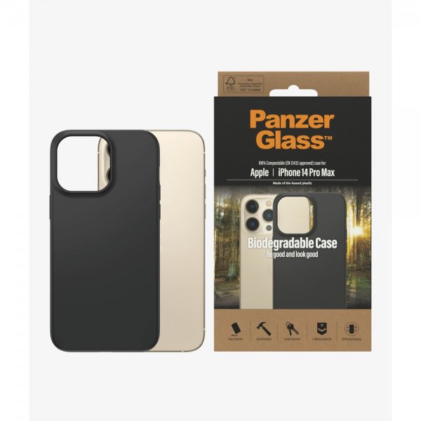 - iPhone 14 Pro Max - Skal - Biodegradable Case - Svart