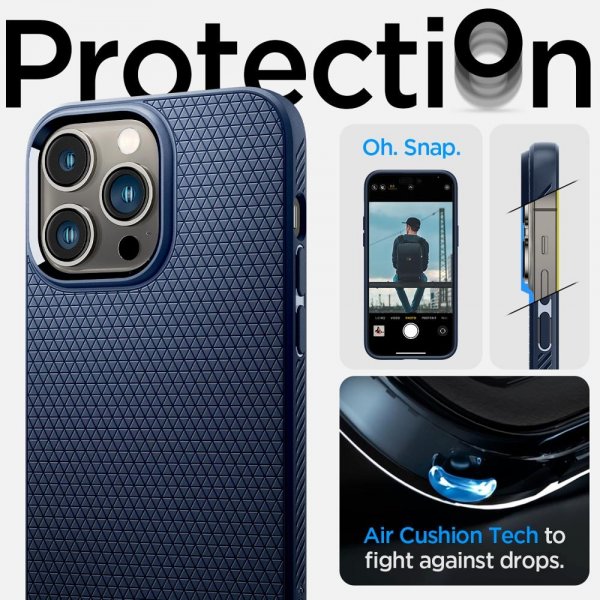 - iPhone 14 Pro Max - Skal - Liquid Air - Navy Blue