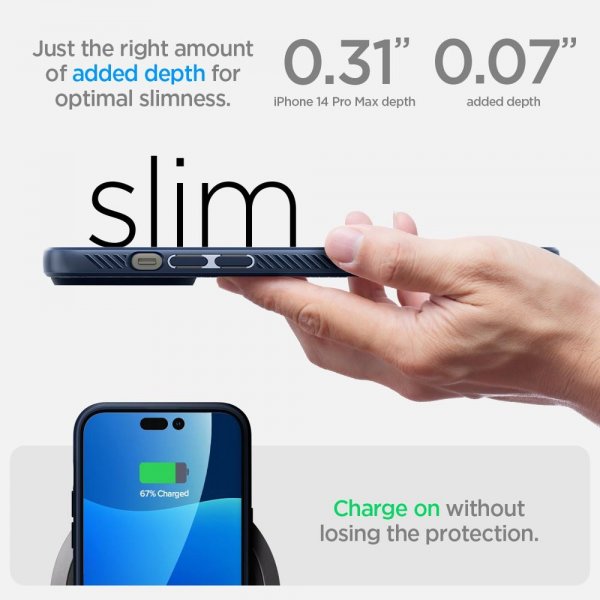 - iPhone 14 Pro Max - Skal - Liquid Air - Navy Blue