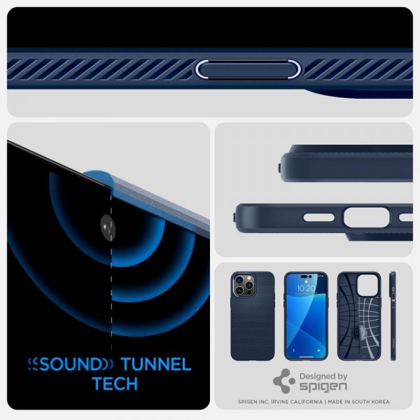 - iPhone 14 Pro Max - Skal - Liquid Air - Navy Blue