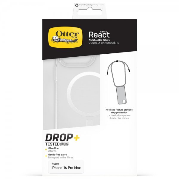 - iPhone 14 Pro Max - Skal - React Necklace MagSafe - Transparent